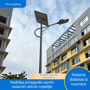 LED solarna ulična svjetiljka s visokim stubom za ruralna područja, IP65, 100W, visoka svjetlina