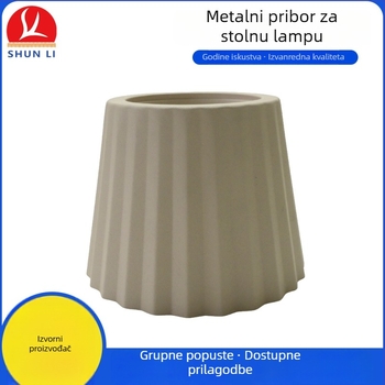 Metalni plisirani abažur za malu stolnu lampu, dekorativno