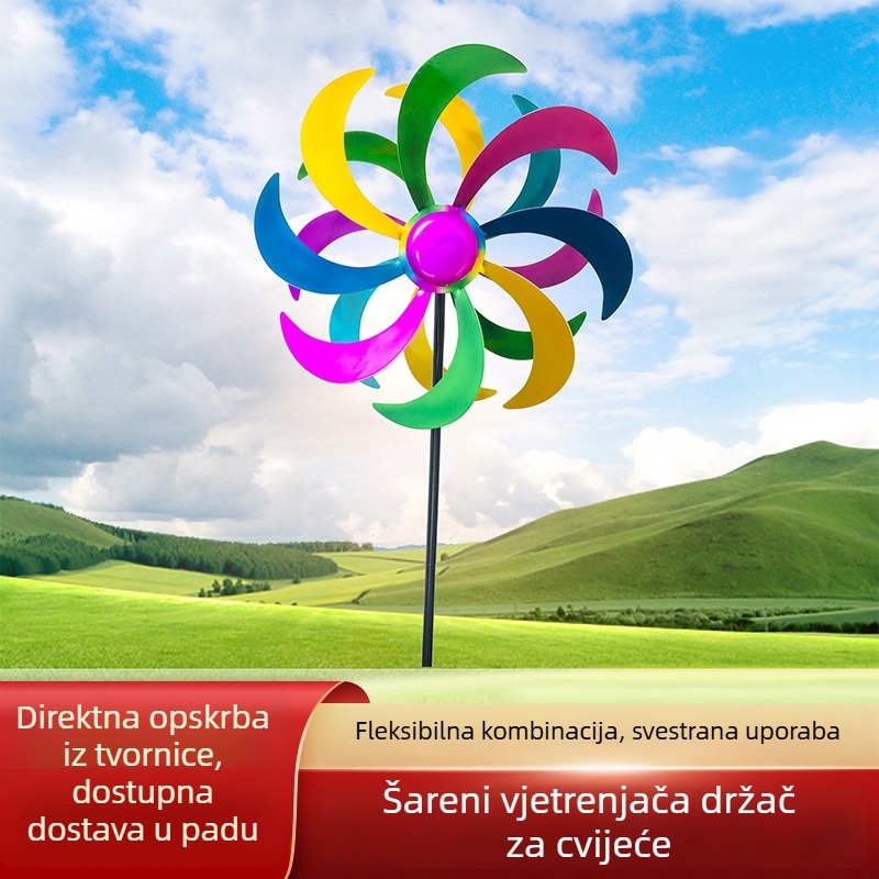 Željezni vrtni ukras u obliku vjetrenjače
