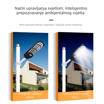 Integrirana solarna ulična svjetiljka, vodootporna vanjska rasvjeta za vrt i seosku cestu LED