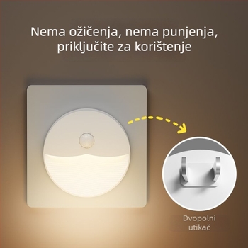 Noćna lampica sa senzorom pokreta, punjiva pametna lampica za studentski dom, noćna lampica za spavaću sobu i dječju sobu