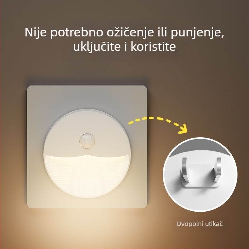 Noćna lampica sa senzorom pokreta, punjiva pametna lampica za studentski dom, noćna lampica za spavaću sobu i dječju sobu