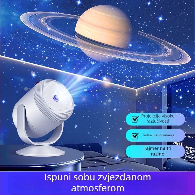 Projektor zvjezdane noći, ambijentalno svjetlo za spavaću sobu, noćna svjetiljka za plafon, romantičan dar