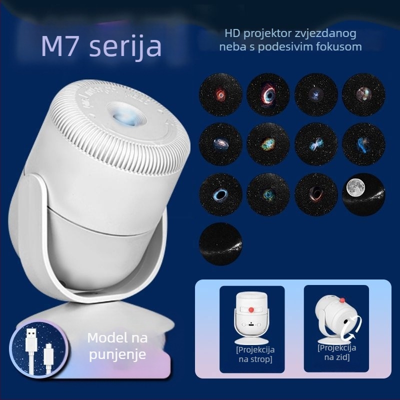 Projektor zvjezdane noći, ambijentalno svjetlo za spavaću sobu, noćna svjetiljka za plafon, romantičan dar
