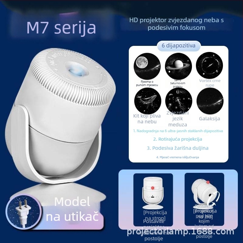 Projektor zvjezdane noći, ambijentalno svjetlo za spavaću sobu, noćna svjetiljka za plafon, romantičan dar