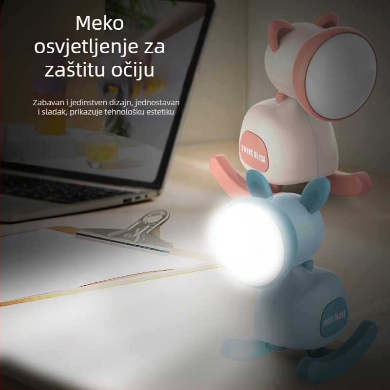 Crtić konj noćna svjetiljka s USB punjenjem, stolna dekoracija, mini LED
