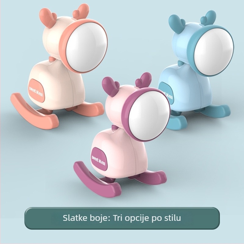 Crtić konj noćna svjetiljka s USB punjenjem, stolna dekoracija, mini LED