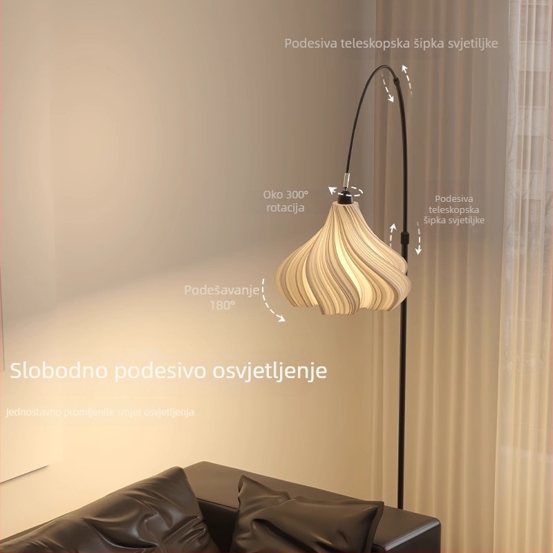 Italijanski stil minimalistička stojeća svjetiljka s ribarskim motivom za dnevni boravak – luksuzna ambijentalna rasvjeta uz kut kauča i u spavaću sobu