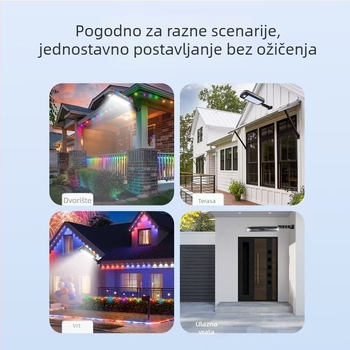 Solarna vanjska zidna svjetiljka sa senzorom pokreta za osvjetljenje vrta, dvorišta i vile
