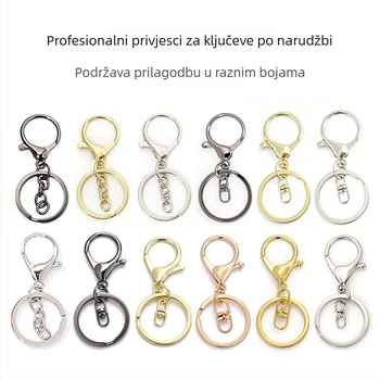 Metalni privjesak za ključeve s plišanim lutkom
