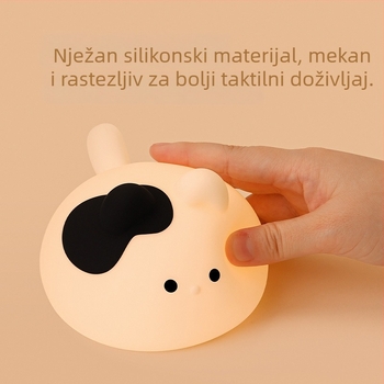 MUID Tuanzi mačja noćna lampica, punjiva, zaštita očiju, za dojenje djeteta, slatka silikon noćna lampica za noćni ormarić