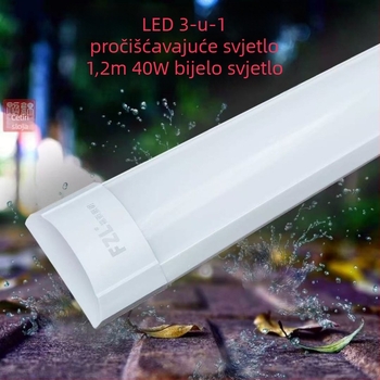 Fuzhao LED integrirani nosač lampe za pročišćavanje, 1,2 m LED traka, 40 W, 40.000 lm, aluminijsko kućište, 220 V, otporna na prašinu
