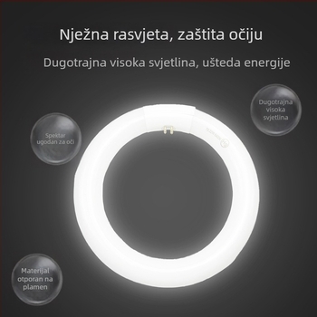 T9 kružna stropna svjetiljka, okrugli oblik, zamjenska četvero-pin fluorescencijska žarulja, bijela svjetlost, 22W/32W/40W, za kućnu i komercijalnu upotrebu