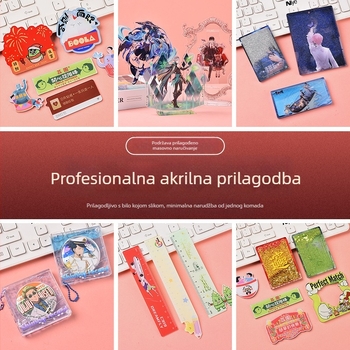 Akrilni privjesak za ključeve s perlicama shaker — prilagođeni privjesak za ruksak, kulturno-kreativni dar