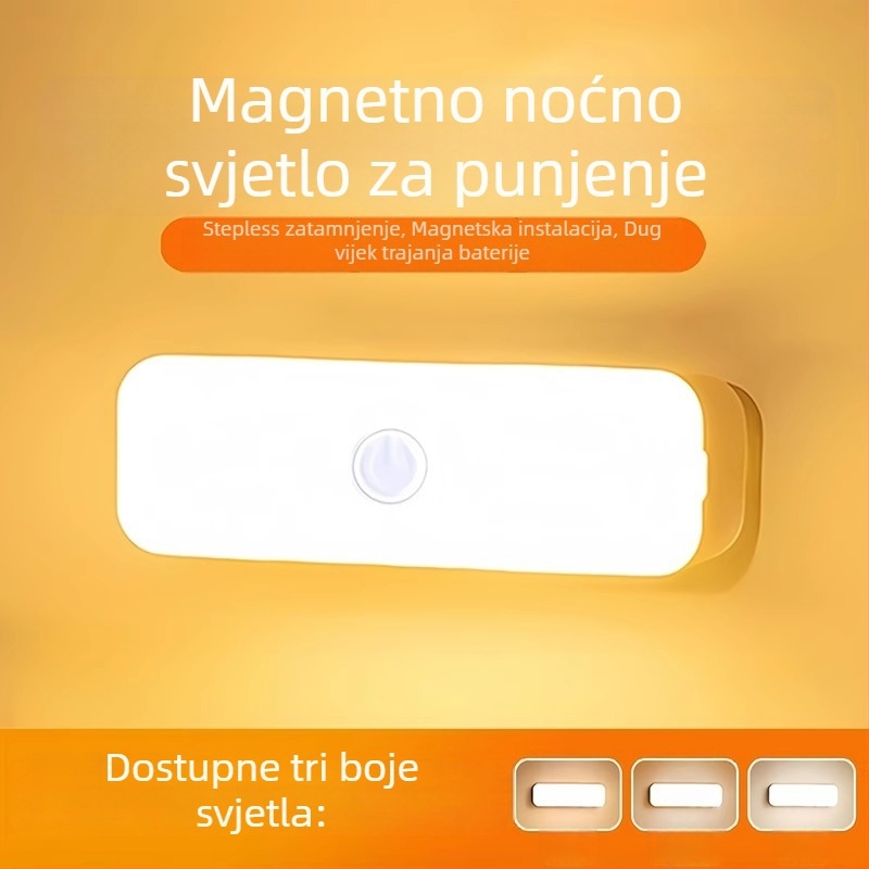 punjiva noćna lampica za noćni ormarić s magnetskom lampom za čitanje i zaštitom očiju