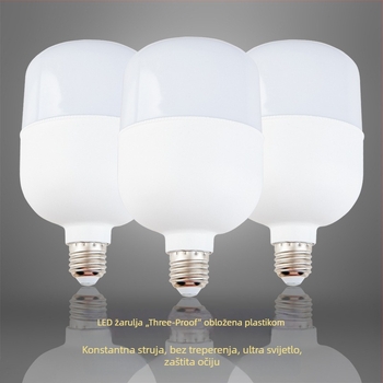 LED lampa s trostranom zaštitom, energetski učinkovita, E27 navoj, za unutarnju i vanjsku upotrebu, visoka snaga