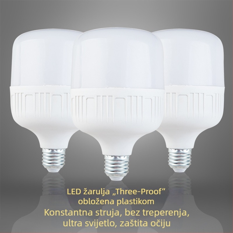 LED lampa s trostranom zaštitom, energetski učinkovita, E27 navoj, za unutarnju i vanjsku upotrebu, visoka snaga