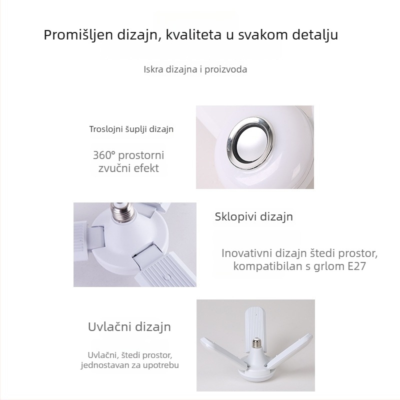 Bluetooth LED lampica u obliku lista, široko napajanje, za kućni/KTV audio sustav, bijela i šarena ambijentalna LED rasvjeta
