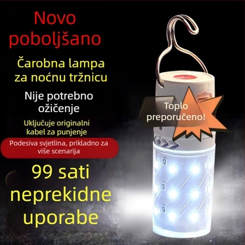 Visoko svijetla LED punjiva žarulja s kuka, kućno energetski štedljivo osvjetljenje, kukuruzna LED lampa, prijenosno pomoćno osvjetljenje