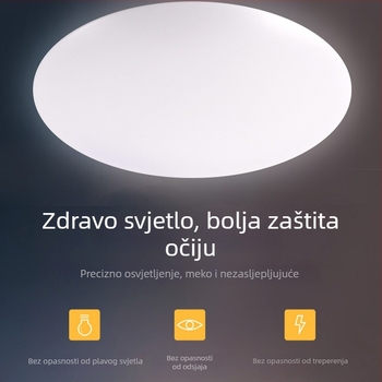 Kružna LED ultra-tanka stropna svjetiljka u industrijskom stilu za dnevni boravak, hodnik, ulaz, spavaću sobu, balkon i kupaonicu