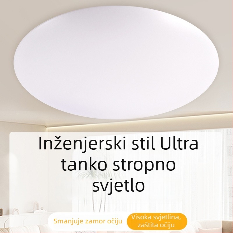 Kružna LED ultra-tanka stropna svjetiljka u industrijskom stilu za dnevni boravak, hodnik, ulaz, spavaću sobu, balkon i kupaonicu