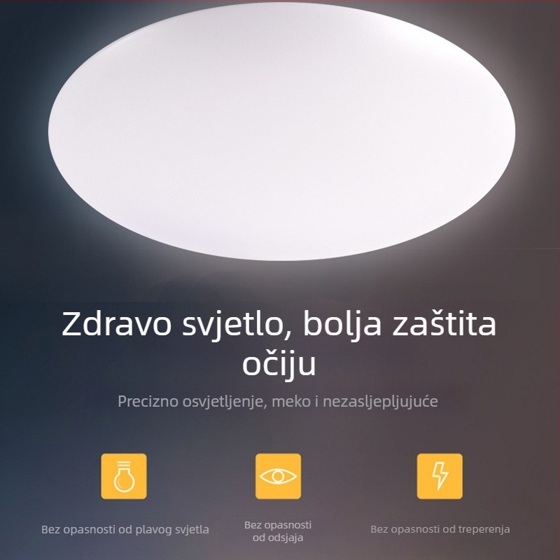 Kružna LED ultra-tanka stropna svjetiljka u industrijskom stilu za dnevni boravak, hodnik, ulaz, spavaću sobu, balkon i kupaonicu