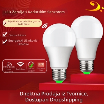 LED žarulja s radarom senzora pokreta, E27, za hodnik i stubište
