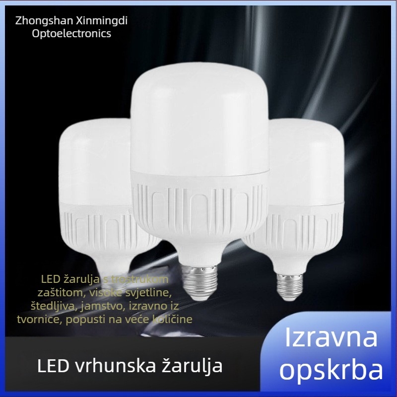 LED žarulja za kućnu upotrebu, 480 lm, 180° snop, 220V, nije dimmer, bijela i topla svjetlost, kućište PC, tijelo PP, IP20, CRI 70–80, PF 0,5, vijek trajanja 10000 h