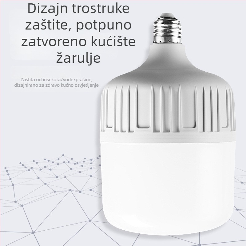 LED žarulja za kućnu upotrebu, 480 lm, 180° snop, 220V, nije dimmer, bijela i topla svjetlost, kućište PC, tijelo PP, IP20, CRI 70–80, PF 0,5, vijek trajanja 10000 h