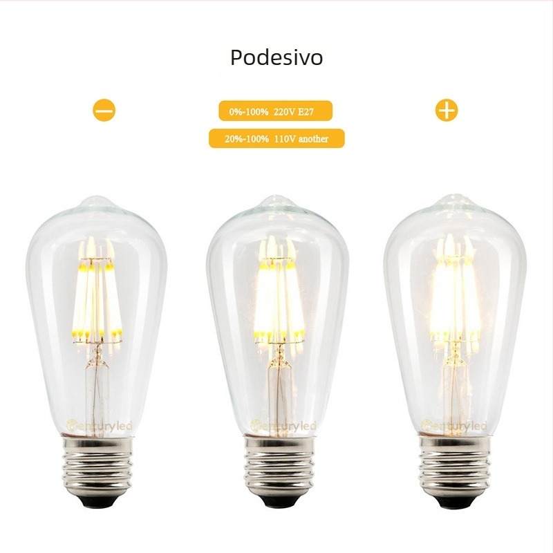 ST64 LED žarulja s filamentom, E27, retro Edison stil, dimmabilna, 4W, topla svjetlost, 220V