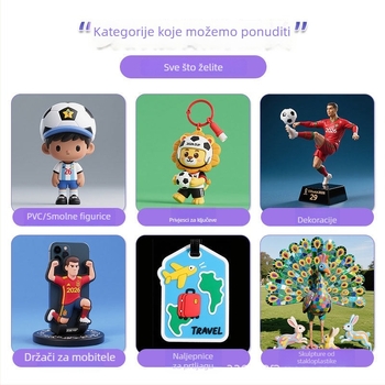 Prilagođeni privjesak od smole s PVC–akrilnim mekanim privjescem, 3D figurica od smole za vješanje, izrađeno po vašoj slici