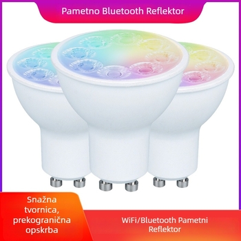 Pametna GU10 LED spot svjetiljka s aluminijskim kućištem i plastičnim kućištem, Bluetooth RGBW LED žarulja, daljinsko upravljanje, 230V