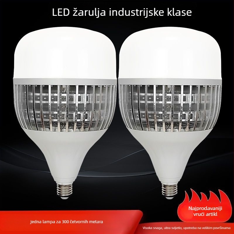 LED visoko snaga globusna žarulja za radionicu i skladište, E27 navoj, 3800 lm, 220V, aluminijsko tijelo, PC difuzor, IP20, vijek trajanja 10000 h
