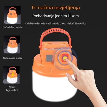LED žarulja 100W, ultra jaka, USB punjenje, za unutarnju i vanjsku upotrebu, viseća rasvjeta za kampiranje