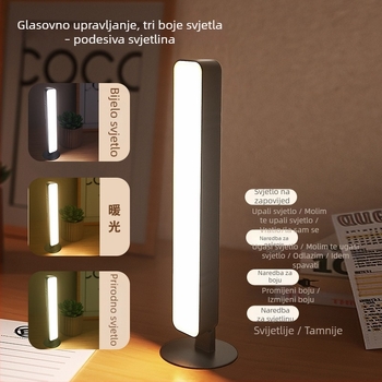 AI lampica noćna s glasovnim upravljanjem za spavaću sobu i čitanje, pogodna za djecu i studentske domove