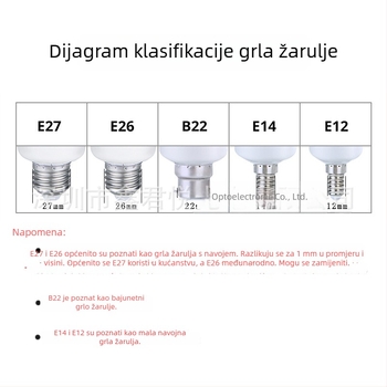 51‑LED žarulja s efektom plamena, 4 načina rada, crna baza, lampica za božićnu atmosferu