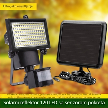 Vanjsko solarno LED svjetlo s senzorom pokreta, za dvorište vile, garažu i ulično osvjetljenje