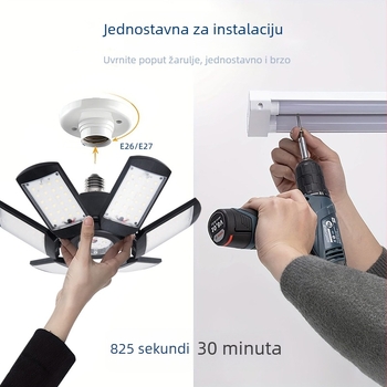 Sklopiva LED svjetiljka za visoke stropove, skladišta i industrijske prostore
