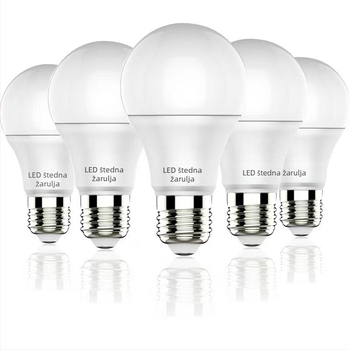 LED žarulja s bazom E27, stakleno kućište, tri zaštite, štedljiva 3W–5W