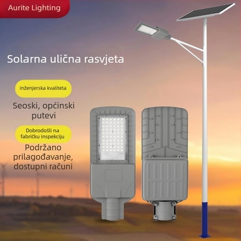 6 m solarna ulična rasvjeta s Y-ramenom, 60W LED, čelična konstrukcija, za ruralne ceste i javne prostore