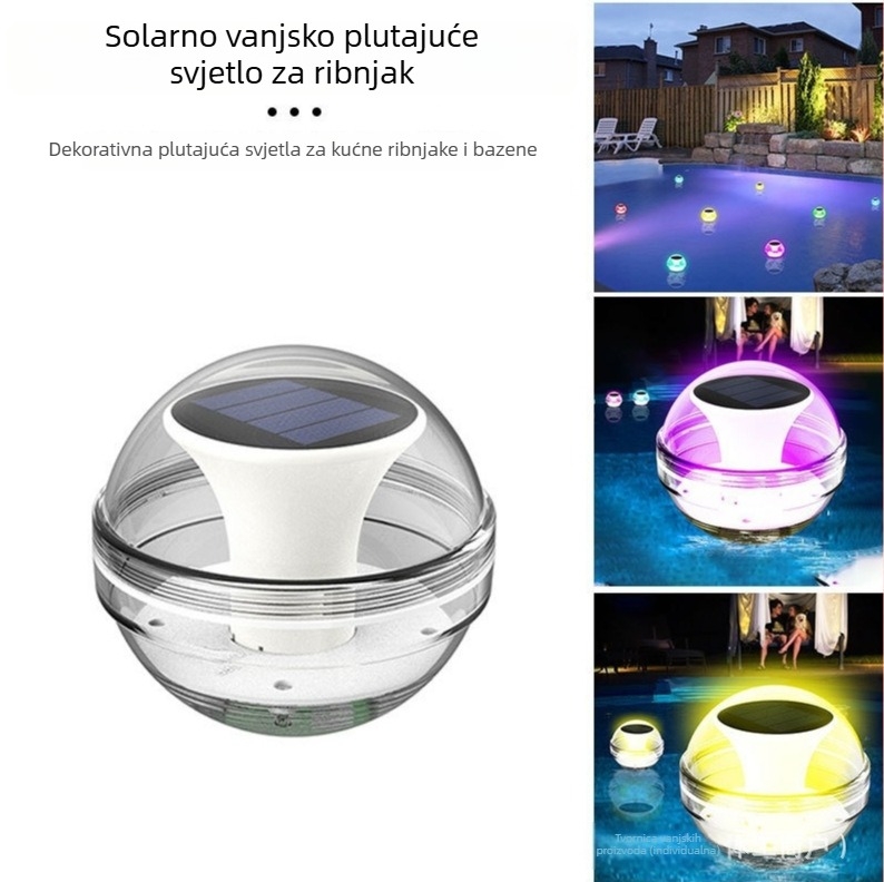 Solarna plutajuća svjetla za vanjsku upotrebu, vodootporne rasvjetne lampe za jezero, noćno osvjetljenje za vrt i dvorište, tri načina rada