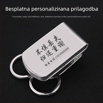 Baicheng nehrđajući čelik kaiš ključ, s dvostrukim kopčom, premium muški ključni prsten za poslovne svrhe