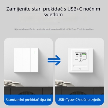 LED noćna lampica s pet utičnica i senzorom pokreta za stepenice, hodnik, spavaću sobu i uz krevet