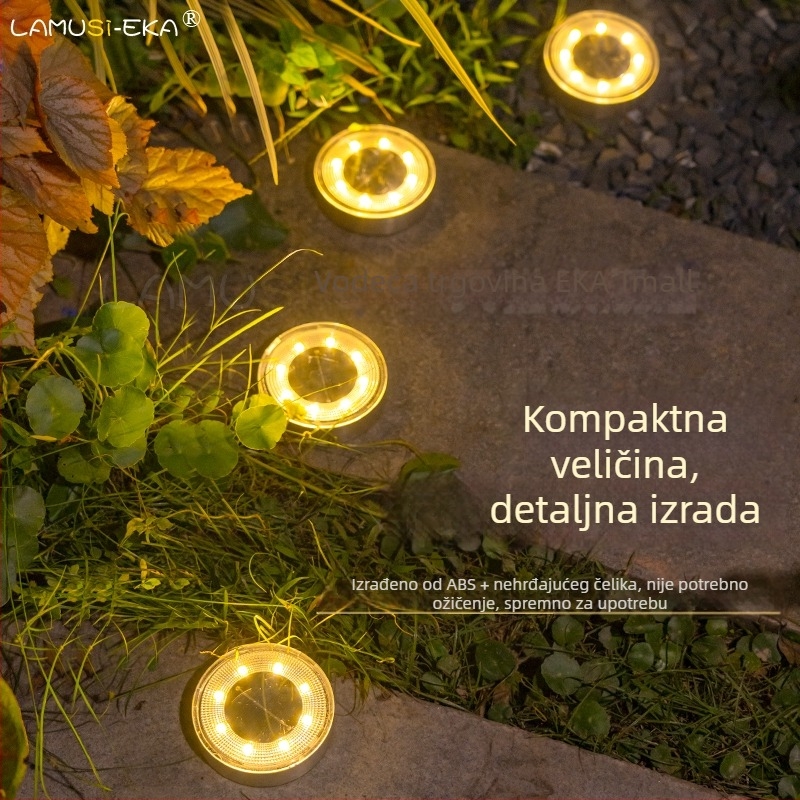 Solarsko podzemno svjetlo za vrt i stazu – vanjsko osvjetljenje krajolika i dekorativno osvjetljenje dvorišta
