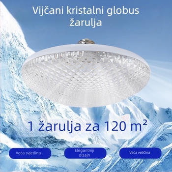 Spavaća soba LED svjetiljka s E27 navojem, dvobojno reguliranje boje, energetski učinkovita kristalna žarulja
