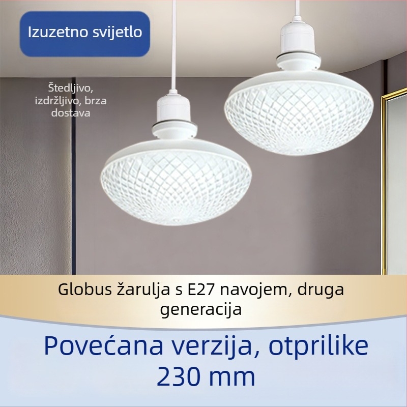 Spavaća soba LED svjetiljka s E27 navojem, dvobojno reguliranje boje, energetski učinkovita kristalna žarulja