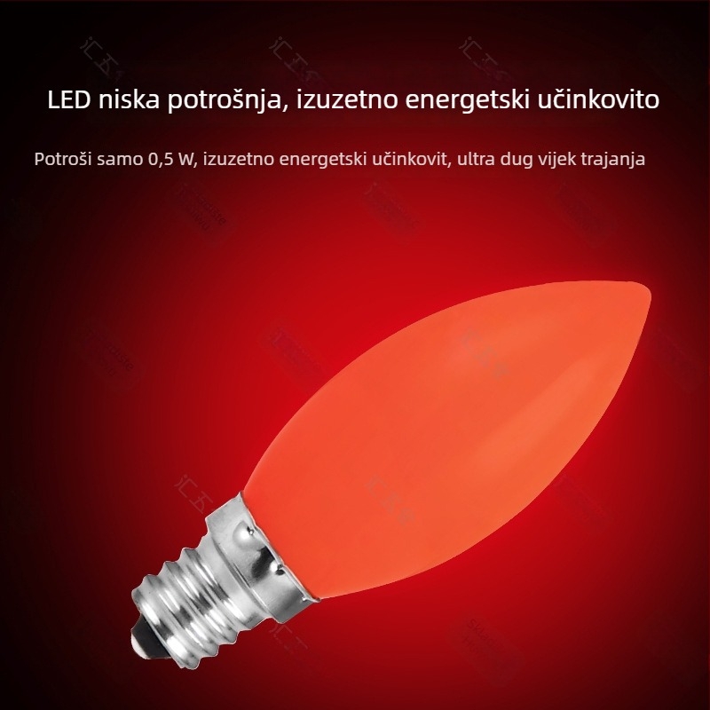 LED lampica Boga bogatstva, crvena, E12, za kućni oltar i svetište, dugotrajna