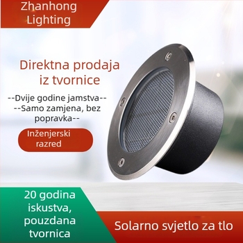 Solarna ukopana LED rasvjeta od nehrđajućeg čelika, inženjerskog razreda, RGB promjenjiva boja za pločnik, vrt i krajolik