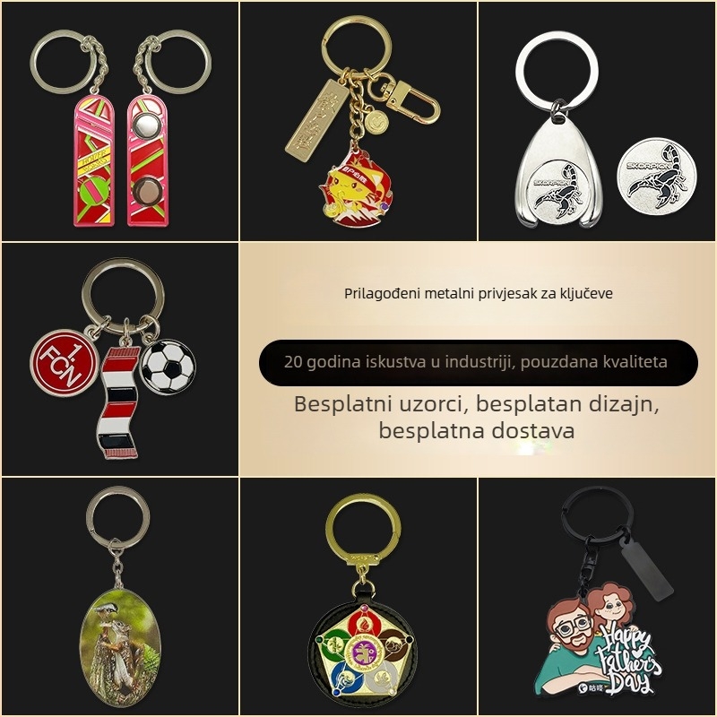 Kožni ključni lančić s slovom, prilagođeni metalni privjesak, prozirni akrilni dodatak za ruksak