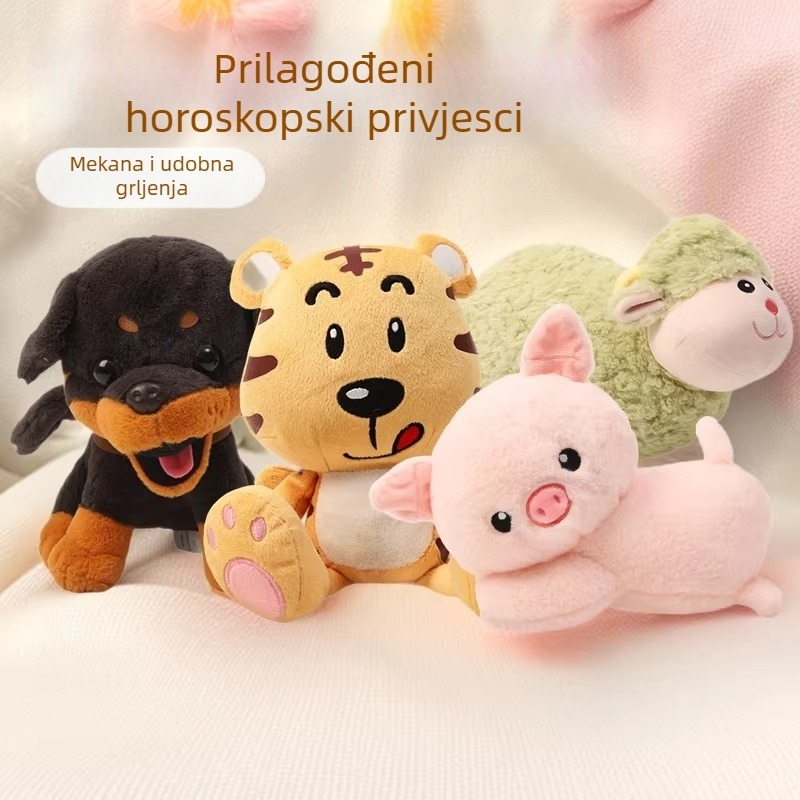 Prilagođene plišane igračke i lutke, maskote zodijaka, jastuci i plišani privjesci